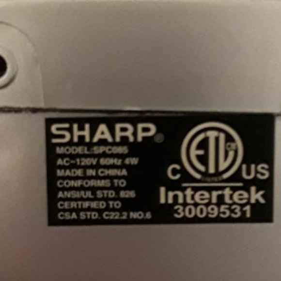 SHARP BASIC DIGITAL ALARM CLOCK - RED DISPLAY - MODEL SPC085 - COMPLETE & TESTED - Picture 5 of 5